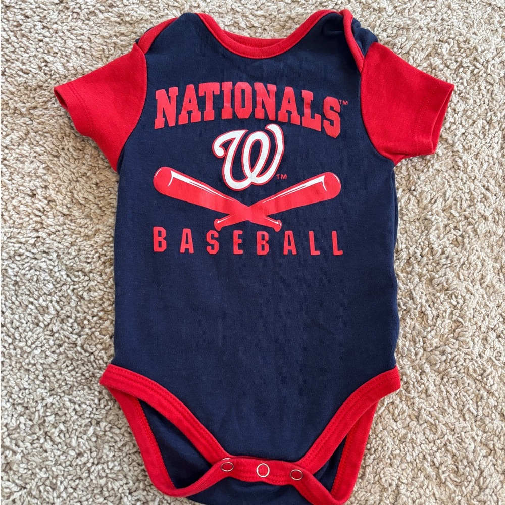 Nationals Baseball Baby Onesie